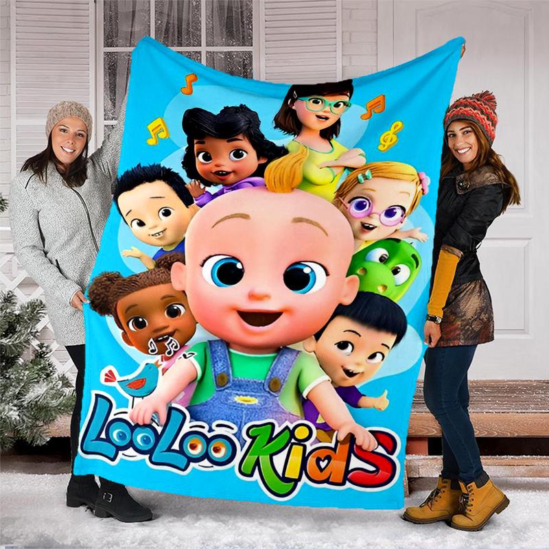 Cocomelon Theme Printed Blanket Perfect For Couch Bed Travel Outdoor Use Machine Washable Cozy Durable