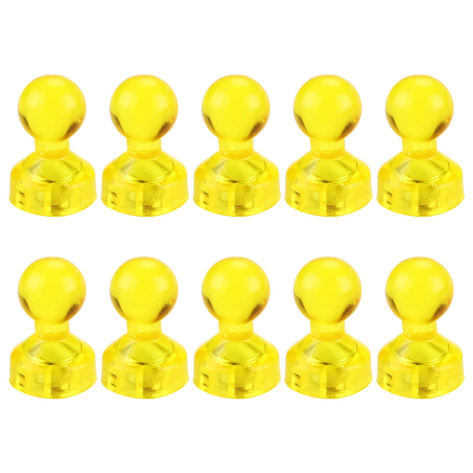 

10 шт. красочные магнитные кнопки, магниты для доски, мини-карты, сильные магнитные магниты на холодильник, офисные принадлежности жёлтый