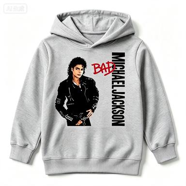Felpa con cappuccio grafica Michajackson per bambini, felpa con cappuccio casual a maniche lunghe per ragazzi e ragazze, moda streetwear, abbigliamento per bambini