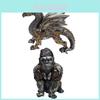 Ornement en résine Steampunk Gorille et Dragon Volant pour Décoration Intérieure