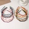 Colorful Matte Plastic Headband Korean Style Anti Slip Teeth Hair Clasp for Women Face Wash Press Hair Comfortable