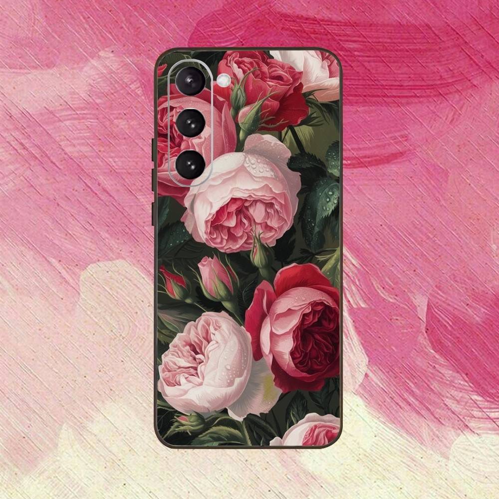 Floral Plant Pattern  Phone Case For Samsung Galaxy A73,A72,A71,A70,A53,A52,A51,Others Soft Black Cover