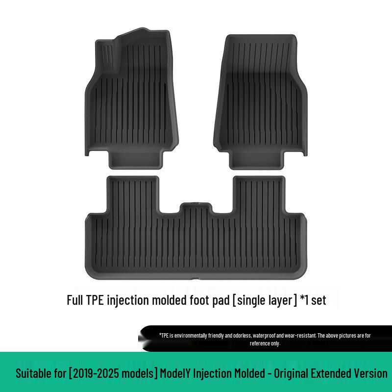 Extended TPE Floor Mats for 2019-2025 Tesla Model Y