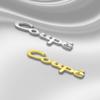 3D Badge Coupe Design Car Sticker Rear Trunk Body Letters Emblem For Ford Toyota Honda Hyundai Acura Mitsubishi Opel Accessory