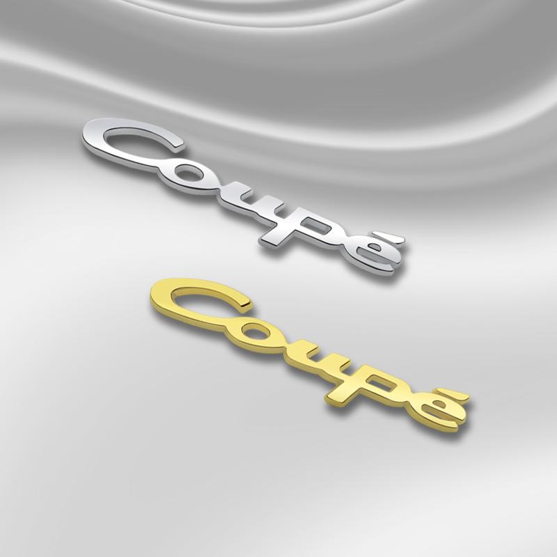 3D Badge Coupe Design Car Sticker Rear Trunk Body Letters Emblem For Ford Toyota Honda Hyundai Acura Mitsubishi Opel Accessory
