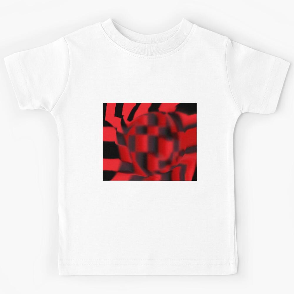 Black red smudge pattern Kids T-Shirt 110