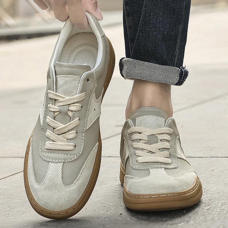 Fashion Men's Genuine Leather Sneakers Casual Fashion Walking Shoes Comfortable Skate Shoes for Men High Quality Male Vulcanize Shoes