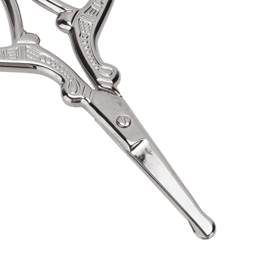 Vintage Embroidery Scissors Stainless Steel Tea Ceremony Bag   Stitch   Tool(Round Head Gold MJFY01 )