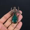 Emerald Pendant,  999 Copper Wire Wrapped Pendant Gemstone Jewelry, Handmade Pendant Amazing Jewelry, Gift For Her