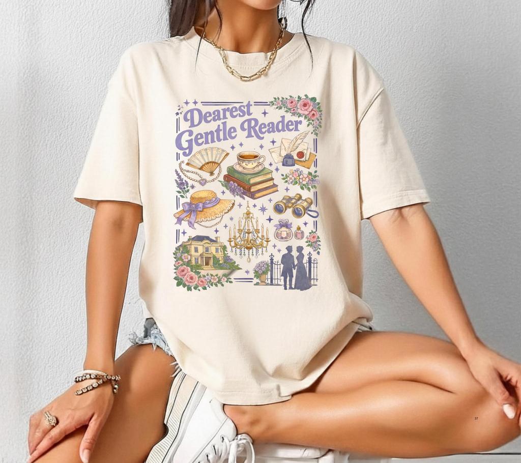 Plus Size Summer Womens Dearest Gentle Reader TShirt Cotton Breathable Stylish Versatile Street Style Oversized