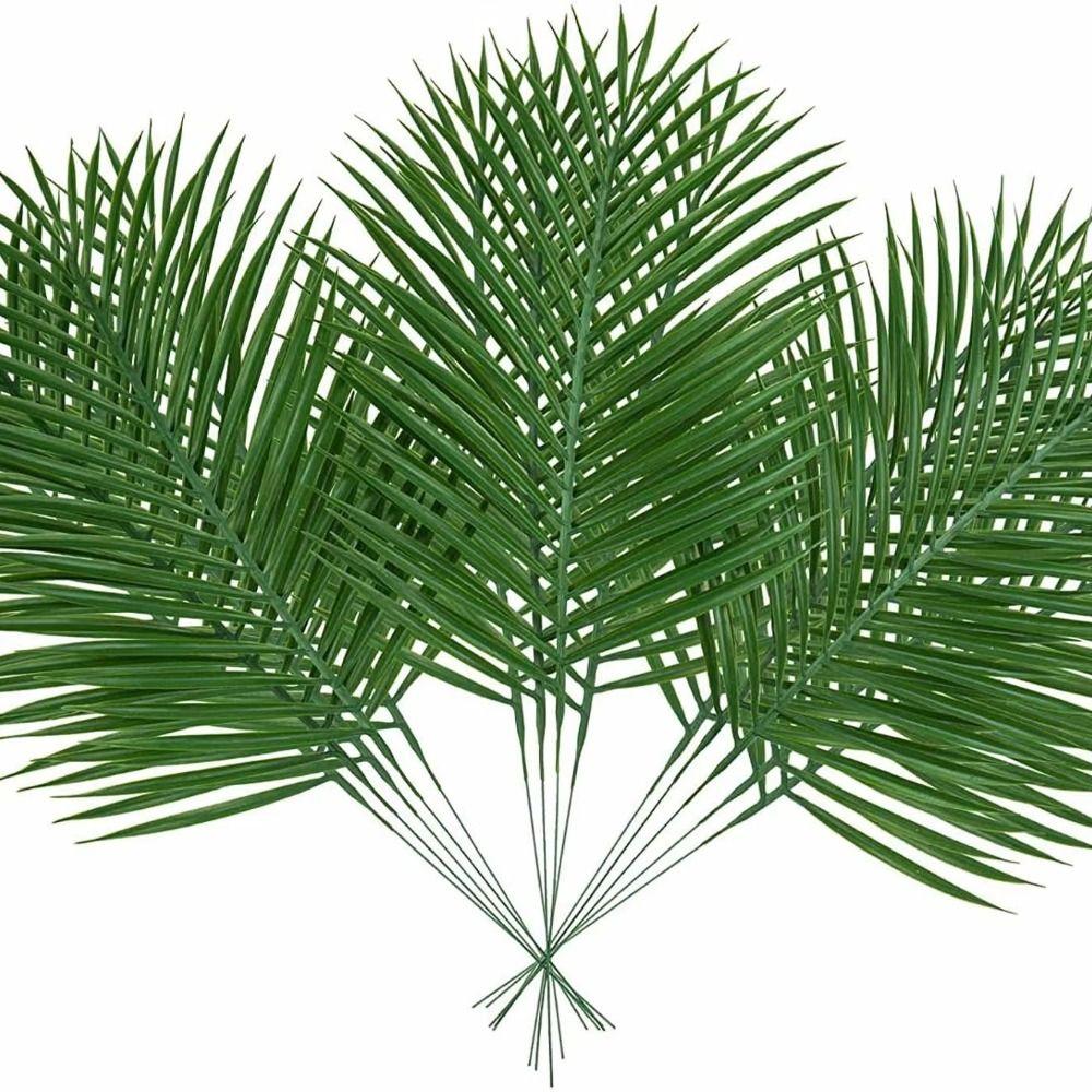 10Pcs Green Leaves Artificial Palm Leaves Large Greenery Faux Greenery  Home Decor