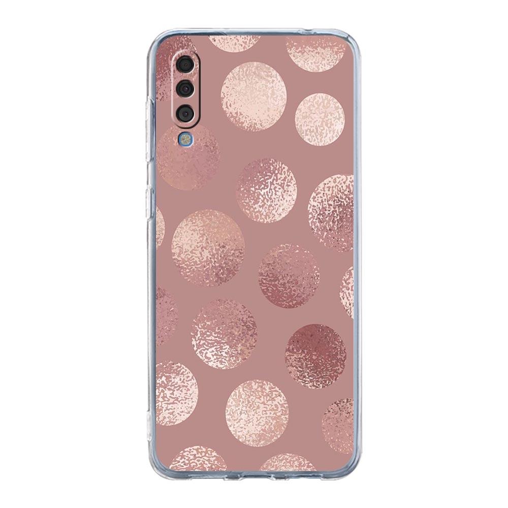 Phone Case For Samsung A16 A14 A12 A22 A32 5G A34 A42 A52 A54 A50 A70 A40 A20E A10S A20S A04S A06 Cover Beautiful Rose Gold Art