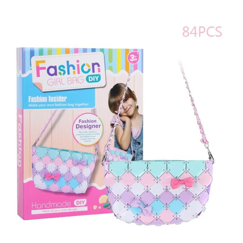 Hand Woven Bag 1PCS Handmade Material Bag DIY Shoulder Bag Creative Girls Educational Gift Toys