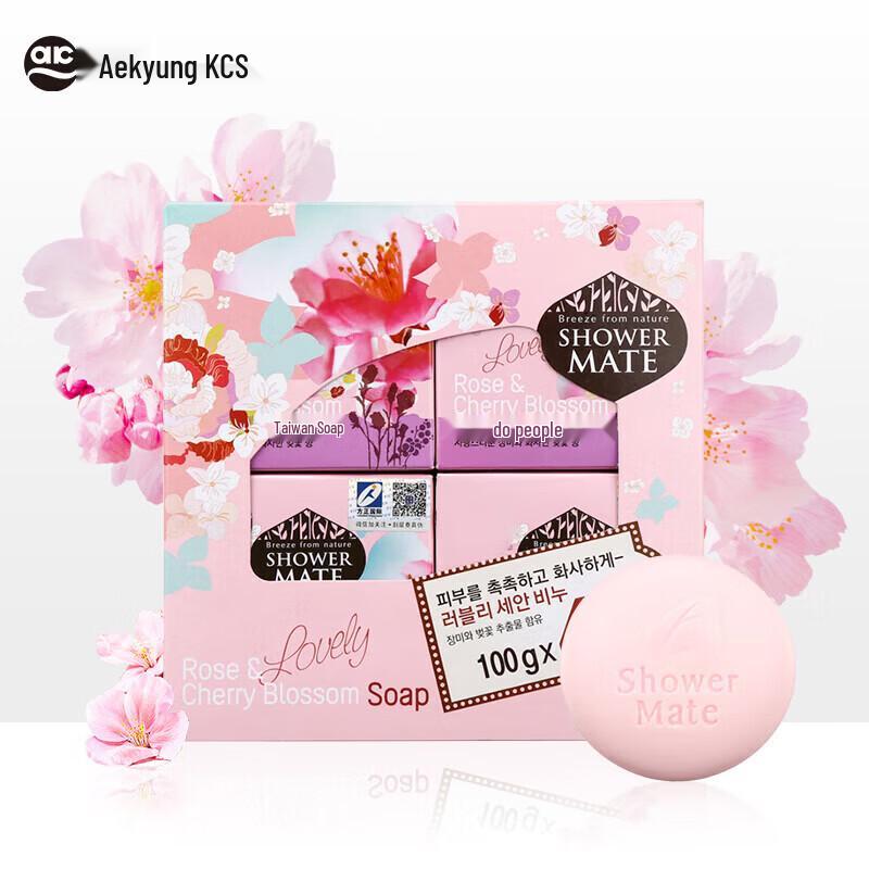 

AEKYUNG Rose & Cherry Blossom Soap 4-Pack
