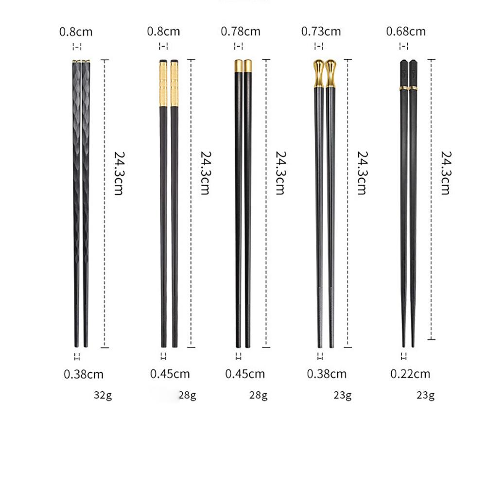 5 Pairs Non -Slip Fiberglass Chopsticks Reusable Multi-Style Chopstick Set Multipack Fancy Chopsticks
