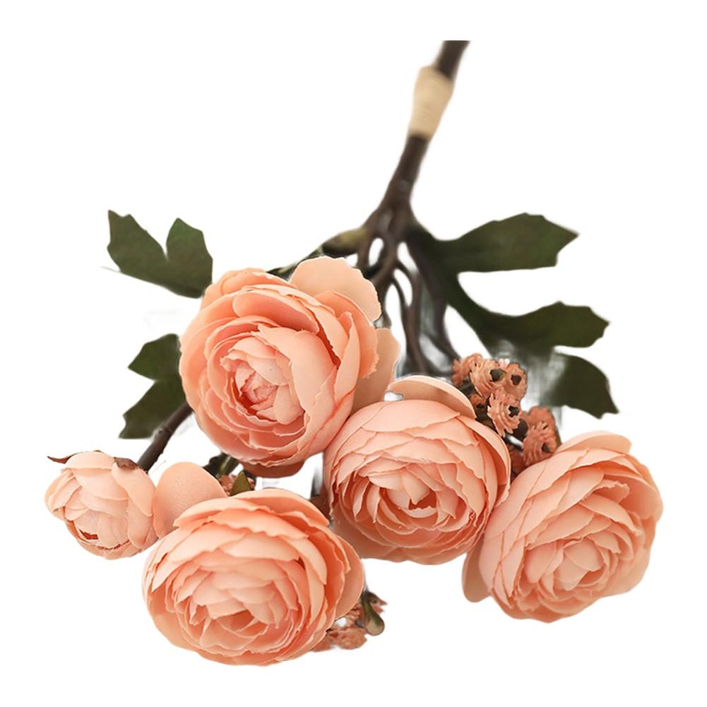 Sztuczna Kamelia Jedwabna Tkanina Bukiet Kwiatów Kamelii DIY Dekoracja Ślubna Domowa 32x12cm Dekoracje Stołowe Części Kamelii