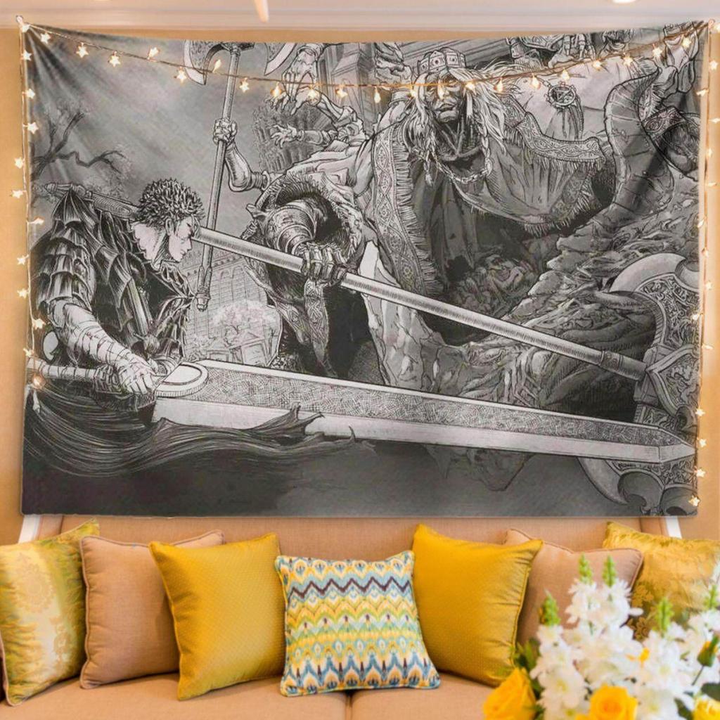 Anime Wallpaper Berserk Sleeve Art Wall Decoration for Bedroom Living Room Home Decor Guts Graphic Tapestry