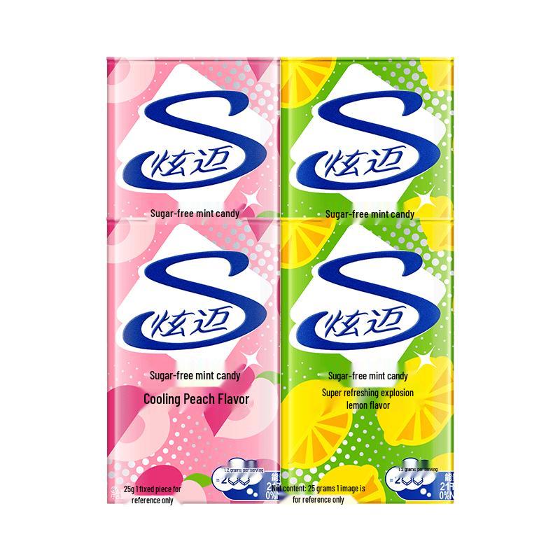 Stride Sugar-Free Mints - Bursting Lemon & Peach Flavor (4-Pack)