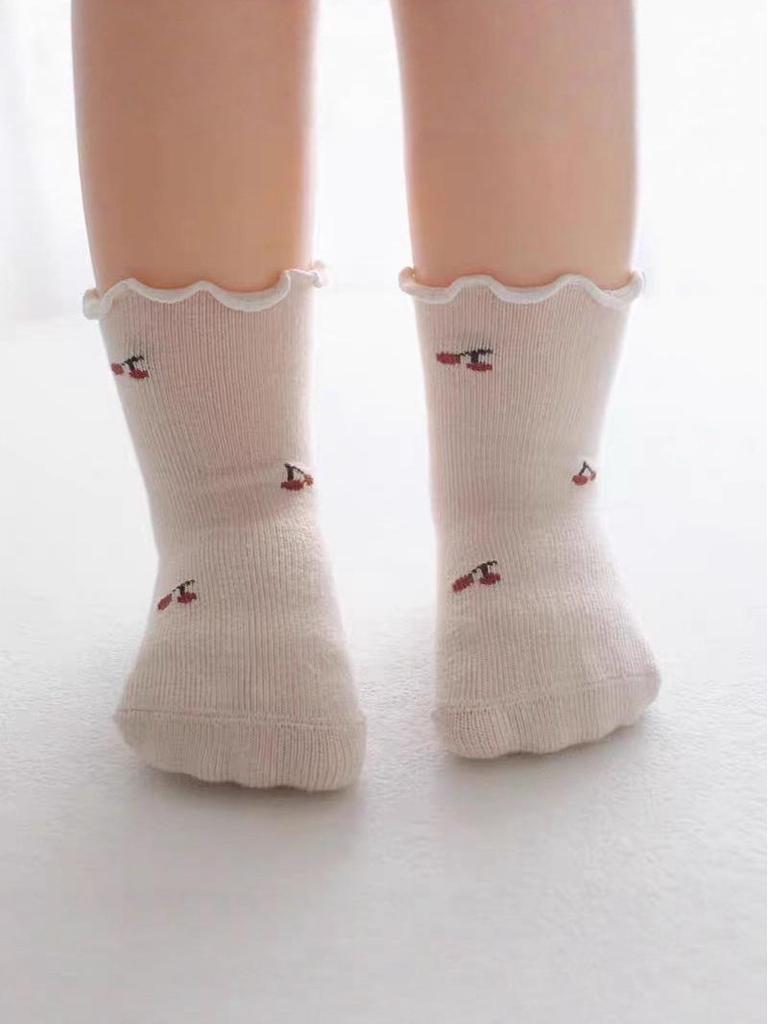Baumwoll-Babysocken für Neugeborene bis 1 Jahr - Dünn, Lockerer Bund, Wadenhoch, für Frühling & Herbst