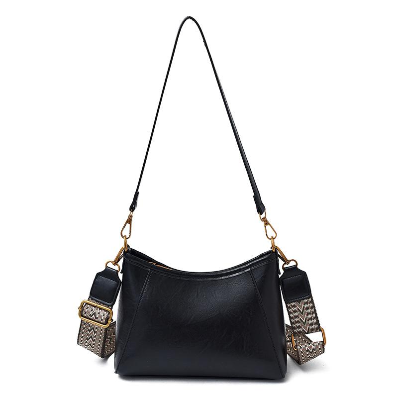 Single Shoulder Bag, Elegant Women's Bag, Wide Shoulder Strap Crossbody Bag, Trendy Mom Bag