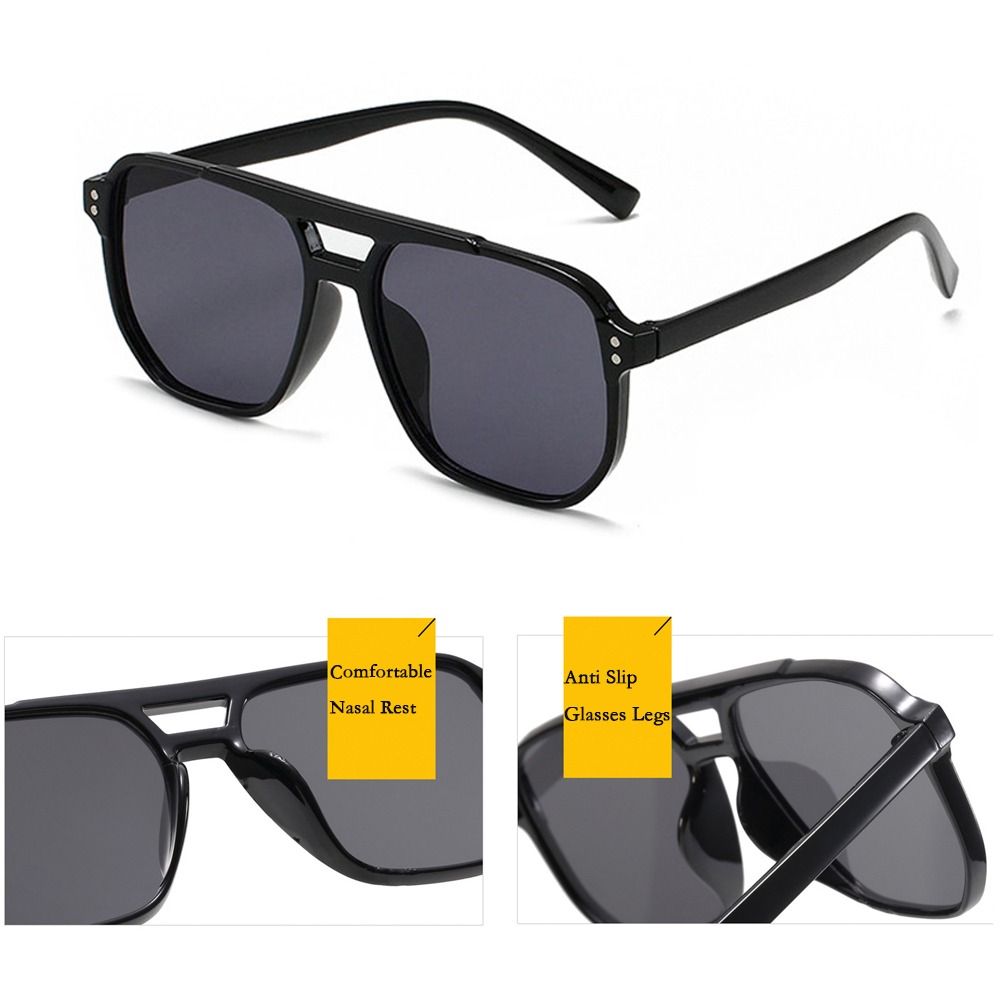 Trendy Punk Square Frame Sunglasses Anti-Uv Travel Accessories Retro Sunglasses Beach Eye Protection Eyewear For Women Men