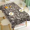 One stone-patterned wall-printed tablecloth, an elegant dining table coffee table, made of polyester material