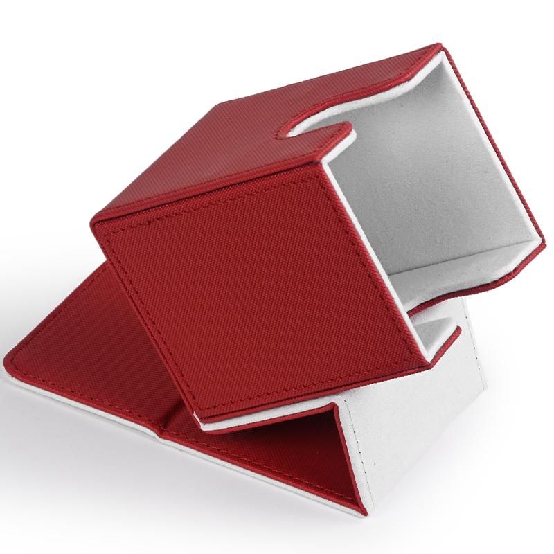 Card Deck Box,Card Deck Case Holds 100+ Sleeved Cards, PU Leather Card Storage Box For TCG game trading cards.