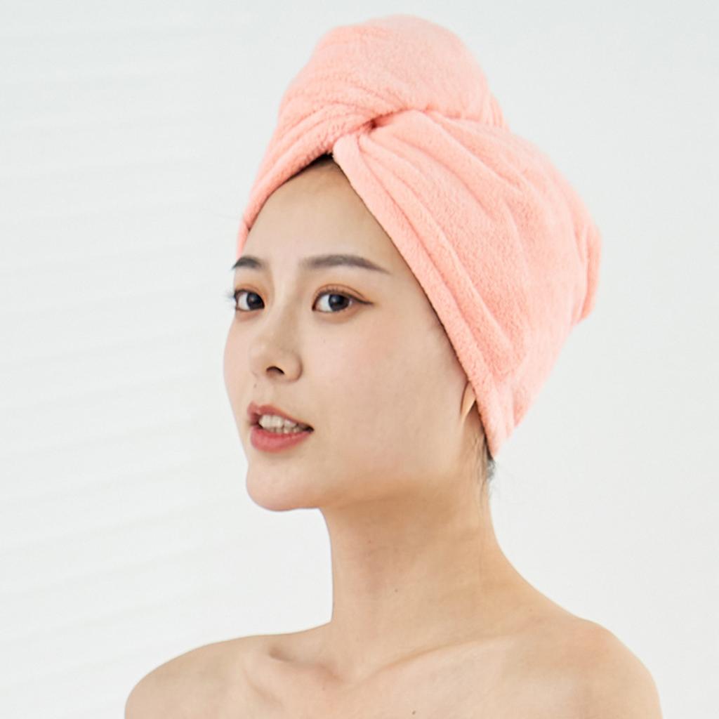 3pcs Coral Fleece Hair Towel Women Plain Soft Absorbent Microfiber Drying Hair Wrap Towels