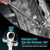 72-Tooth Double-Ended Ratchet Wrench Set with 5 Heads Multi-Function Adjustable Tool for Car Repair