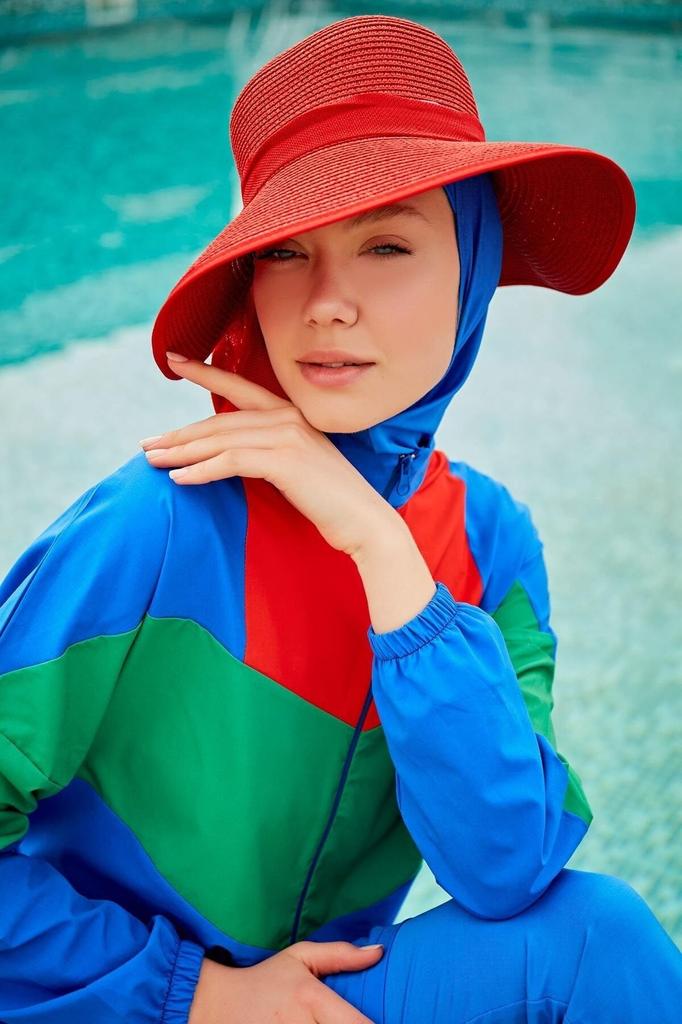 Muslimischer bescheidener islamischer Burkini-Strand-Schwimmanzug für Damen, Bademode, Hijab, Strandmode, Badeanzug 