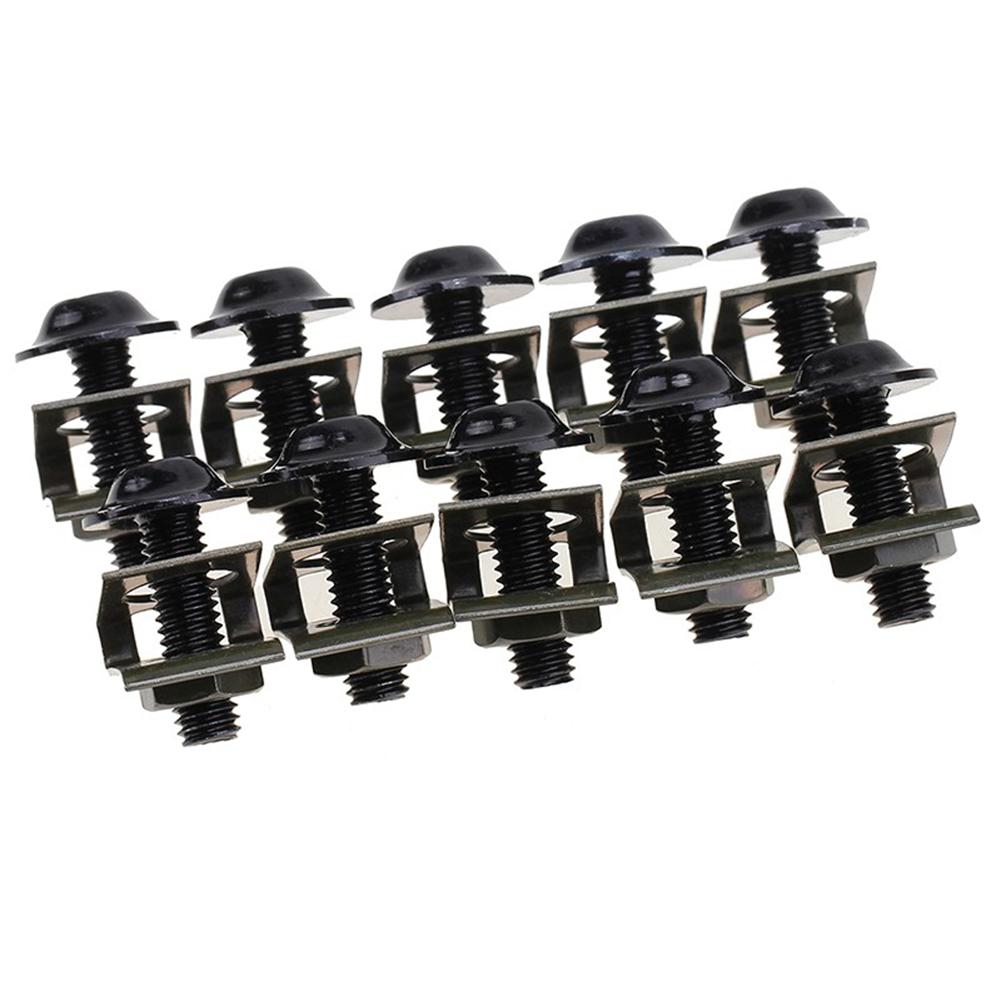 10 Stück 6mm Universelle Motorrad Verkleidung Karosserie Schrauben Roller Muttern M6 Turm Geschwindigkeit Befestigungsclips Schraube