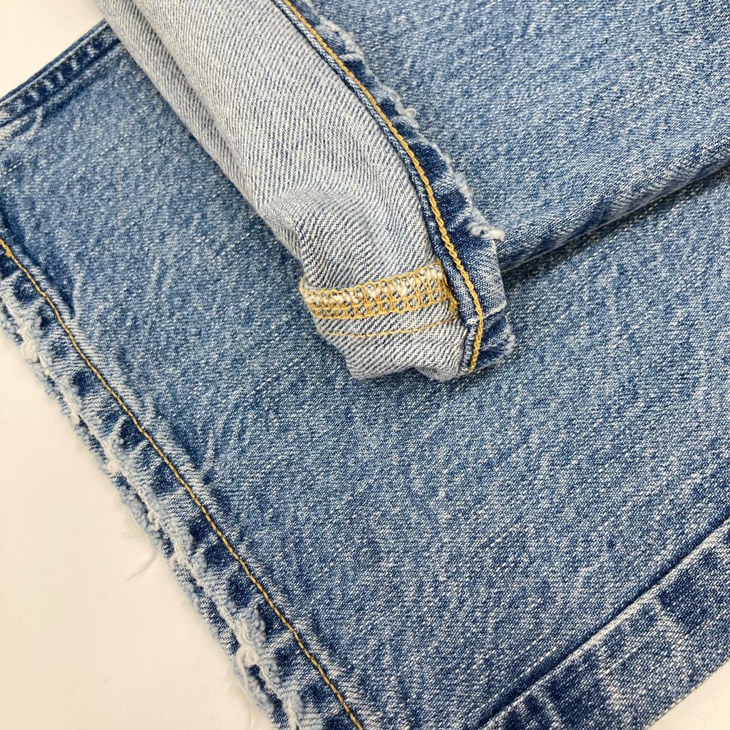 upper hights 188201502FLW FLOW Cobalt Cotton Zip Fly Wide Straight Denim Pants Bottoms 25 blueUsed