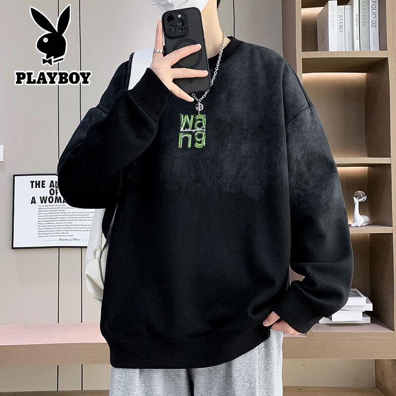 Playboy Men's Gradient Round Neck Sweatshirt