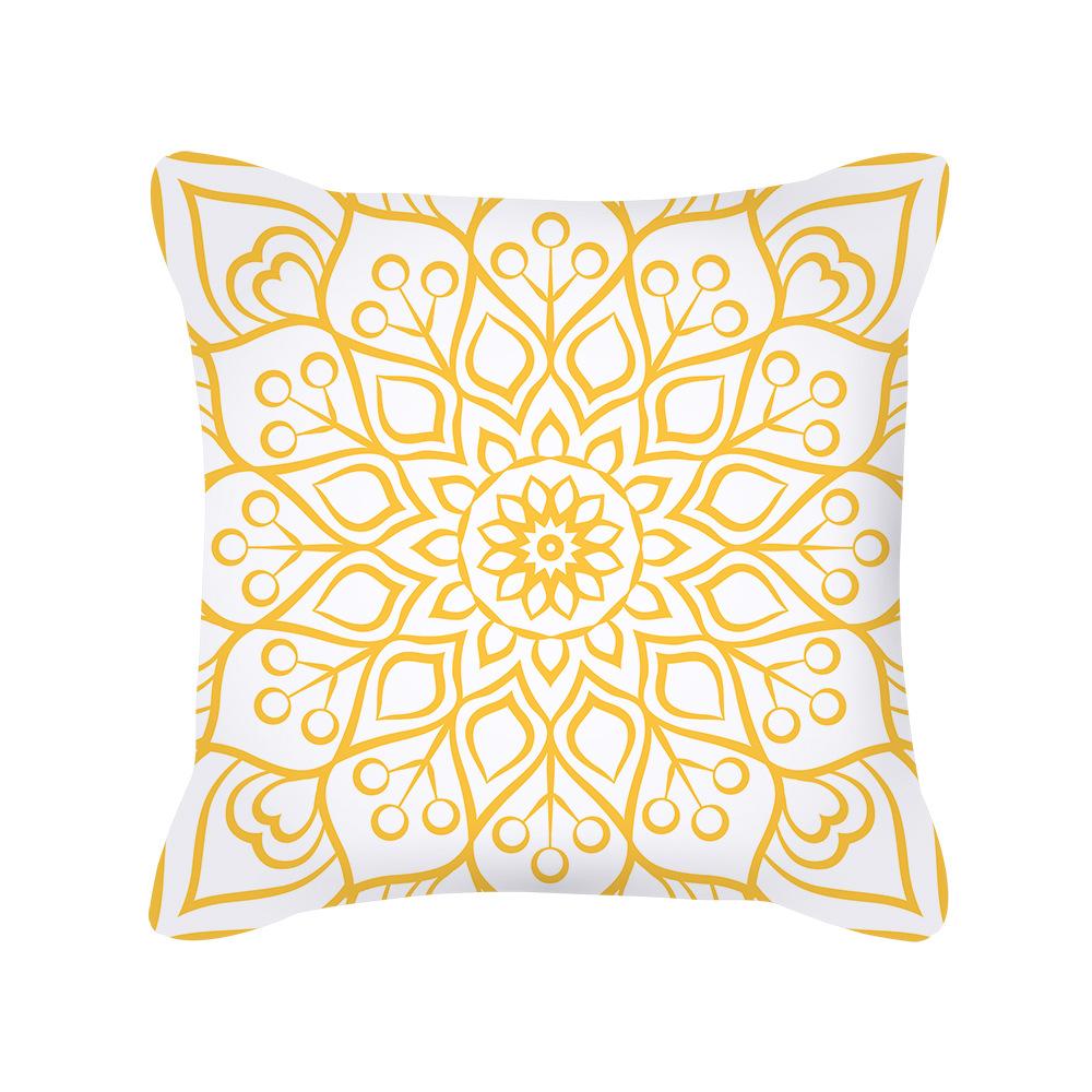 European Style Golden Geometric Pattern Pillow Cover Sofa Cushion Cover New Homeware Pillow Cover