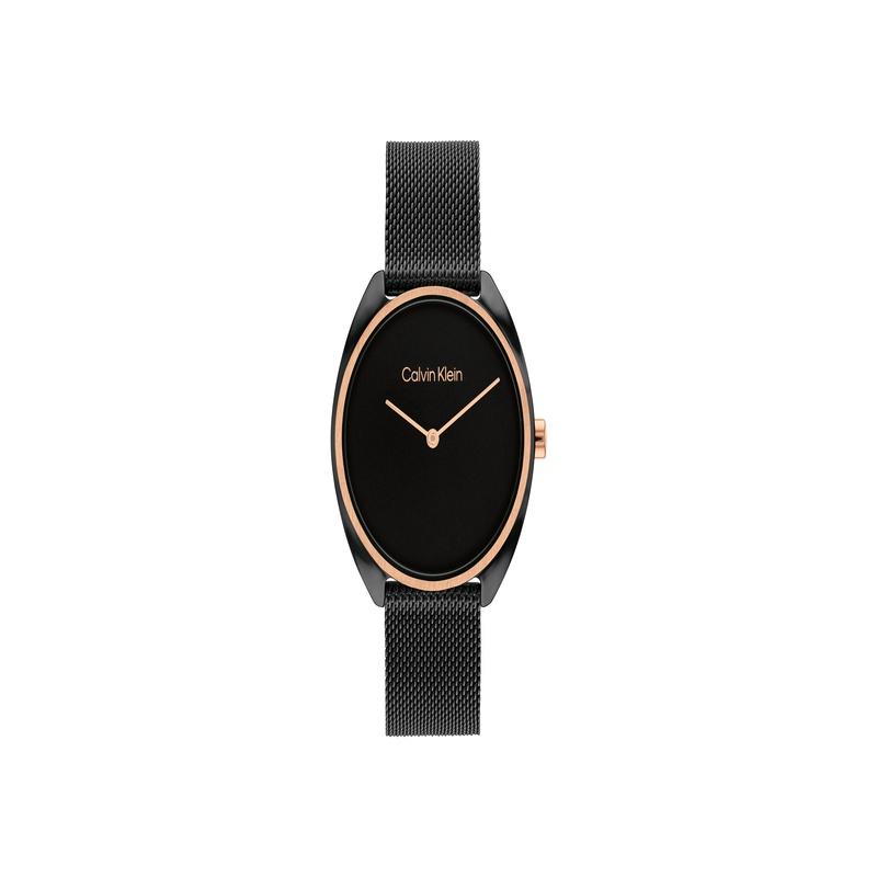 CALVIN KLEIN / watch quartz movement bla dial women's watch Milanese braided strap 25200272