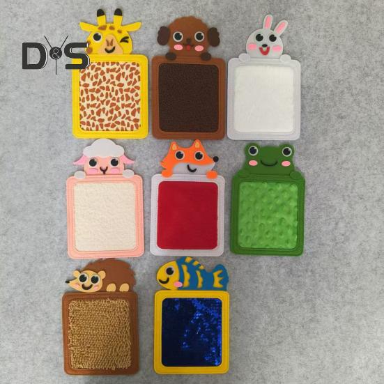 8Pcs Cartoon Animal Sensory Mat Educational Animal Textured Learning Pad Toddlers Boys Girls Anxiety Stress Relief Calming Touch Rug Fidget Toy