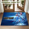 Crystal Velvet Square Rug Custom NameErling Haaland Pattern Non Slip Home Floor Decor Rug