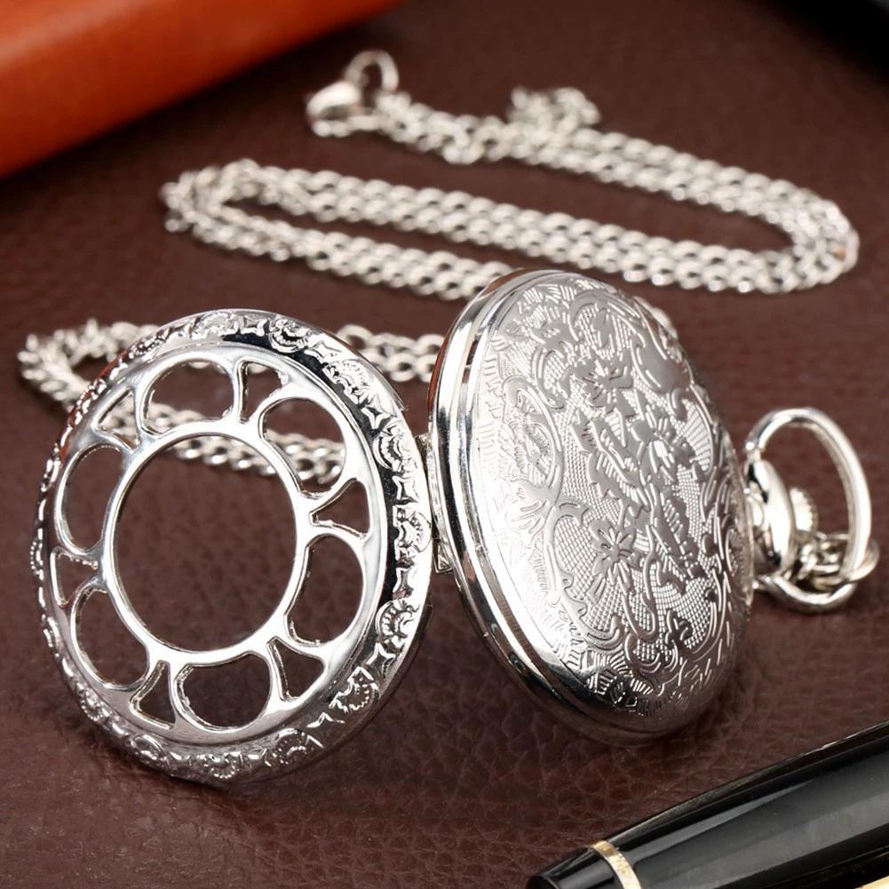New Fashion Famous Pocket Watch For Men Roman Watches Women Hollow Quartz Watch Students Couple Personality Trend Pocket Watch