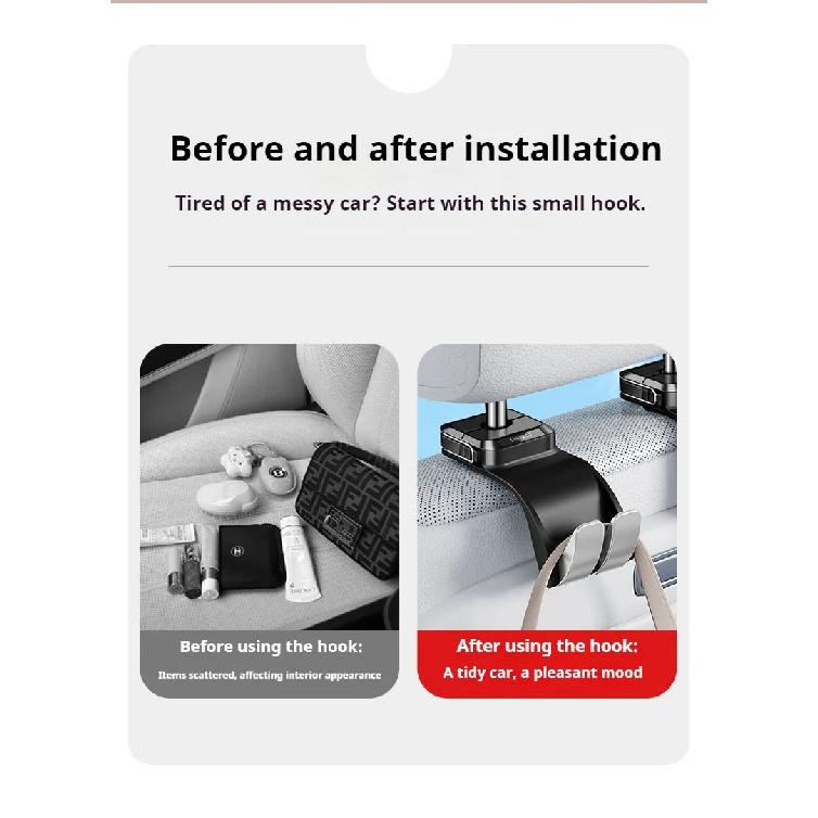 Car Interior Hanging Storage Hook Clips Organizer For LYNK&CO LYNK CO 01 03 05 06 09 2024 2025 2026 Auto Interior Accessories