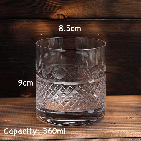

1PCS Old Fashioned Whiskey Glasses, Excellent For Cocktail Bourbon Rocks Glassware 380ml Barware Pack of 2 380ml