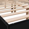 Bed Frame Black 120 x 200 cm Particleboard and Metal