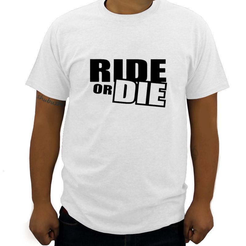 RIDE OR DIE повседневная мужская футболка новый хлопковый бренд топ футболки европейский размер бренд shubuzhi топы S
