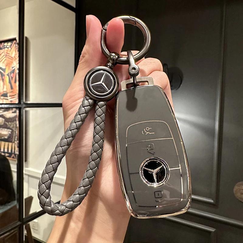 ULA5 Car Key Case Shell Fob For Mercedes Benz A C E S G Class GLC CLE CLA GLB GLS W177 W205 W213 W222 X167 AMG Keychain