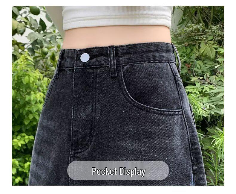 Fustă midi A-line din denim patchwork retro - Primăvara 2025 Design color block subțiere pentru femei