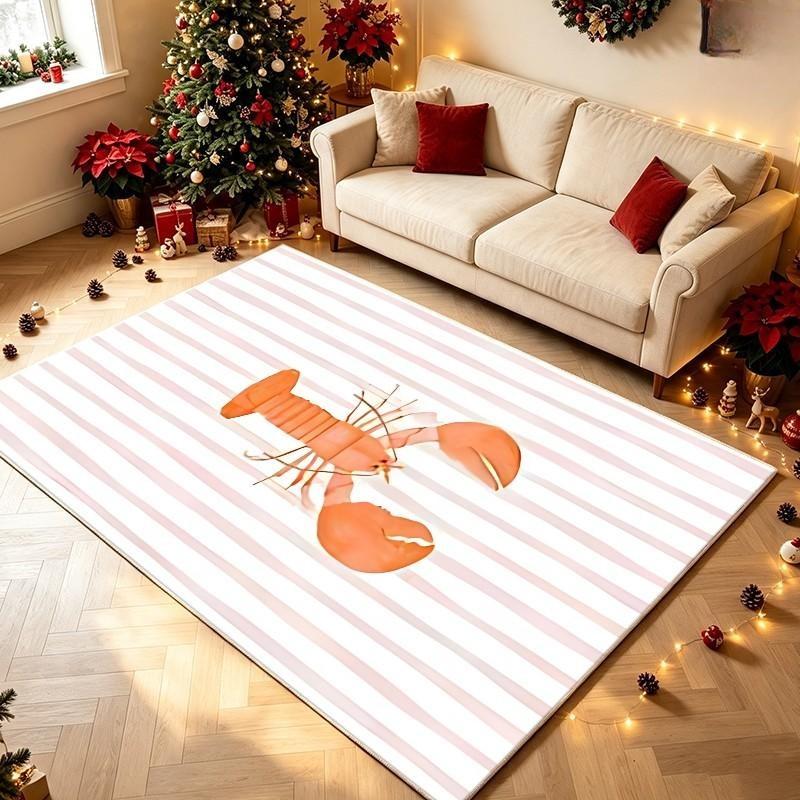 Floral Striped Area Rug Large Soft Non Slip Washable Floor Carpet Coastal Pasture Simple Fresh Home Decor Living Room Bedroom