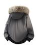 Men's Unisex Windproof Winter Workwear Down Jacket with Warm Hood & Large Fur Collar