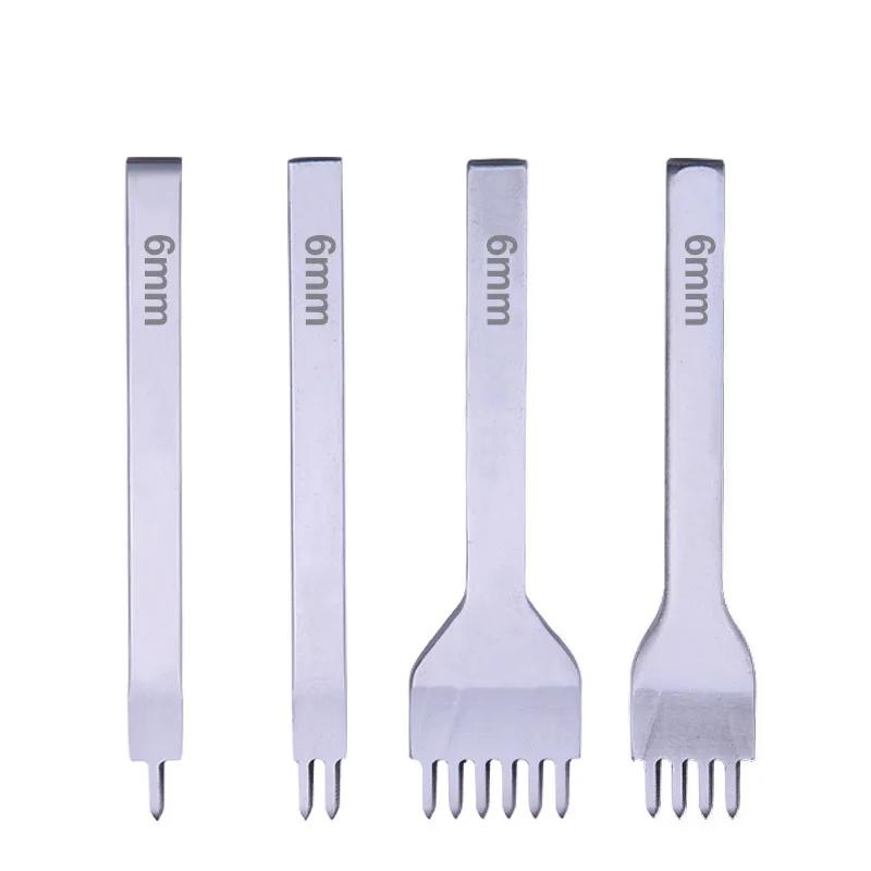 Leather Tool White Steel Diamond Cutting 3456mm Manual Punch Diy Hand Sewing Process