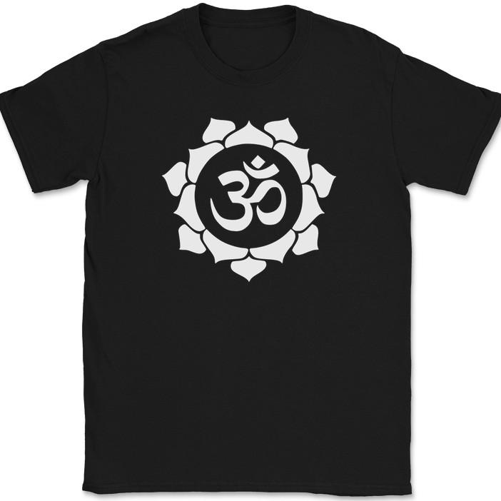 Om Flower T-Shirt Hindu Buddhist Religious Spiritual Graphic Gift Tee
