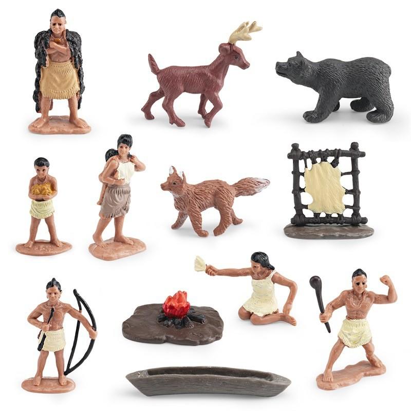 Model American Indians Plastic Toy For Kids Learning Display Gift Decoration