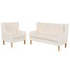 Day and Night - Day and Night 2-piece Sofa Set Cream White Fabric